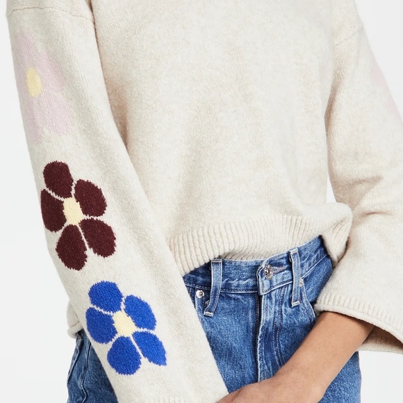 Madewell Floral Accents Beige Women's Sweater (Size XS) - Picture 3 of 11